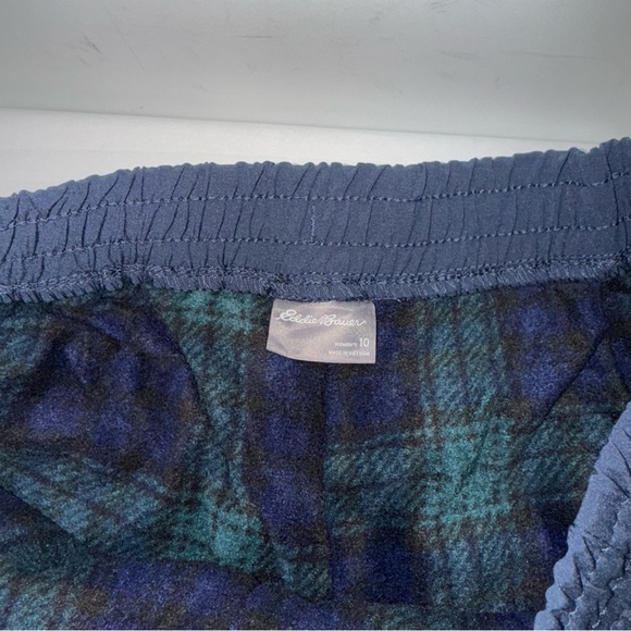 NWT Eddie Bauer Women's Fleece-Lined Pull-On Pants, Blue 10 New - Picture 7 of 16